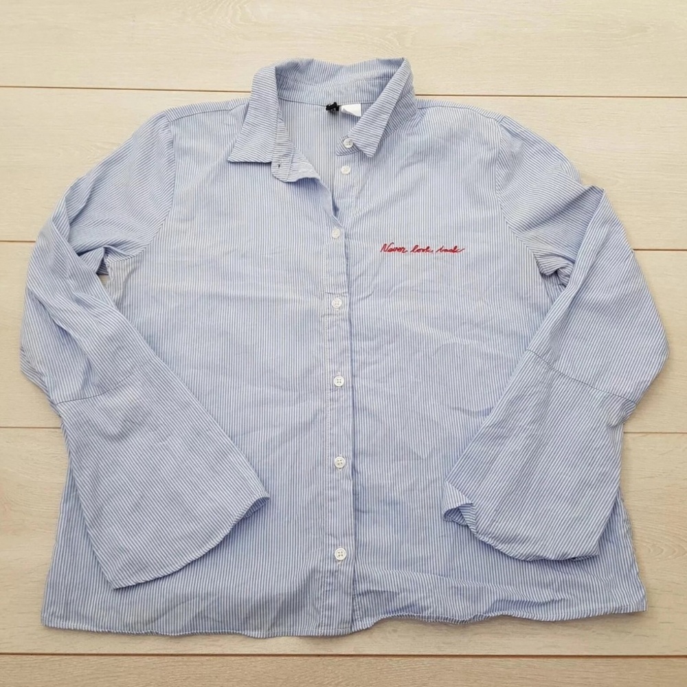 Long sleeve striped button up shirt